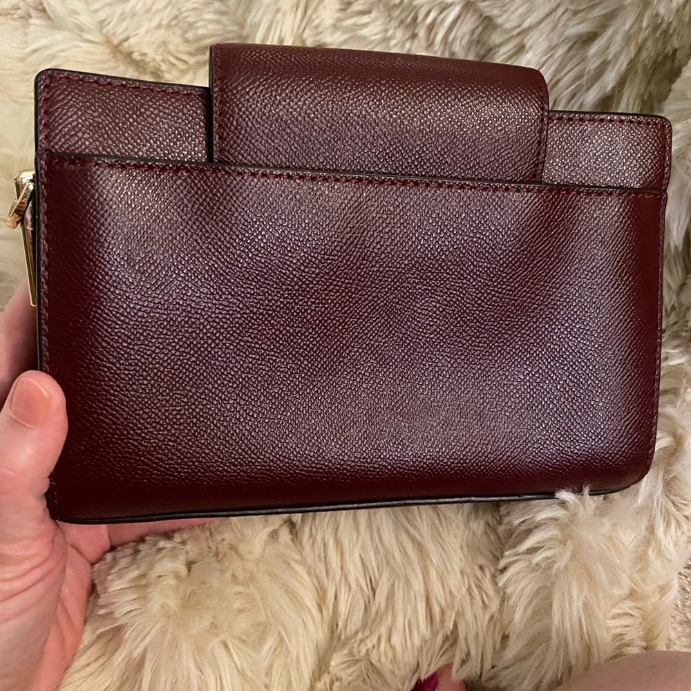 Michael Kors Burgundy Clutch with Chain - Picture 2 of 10